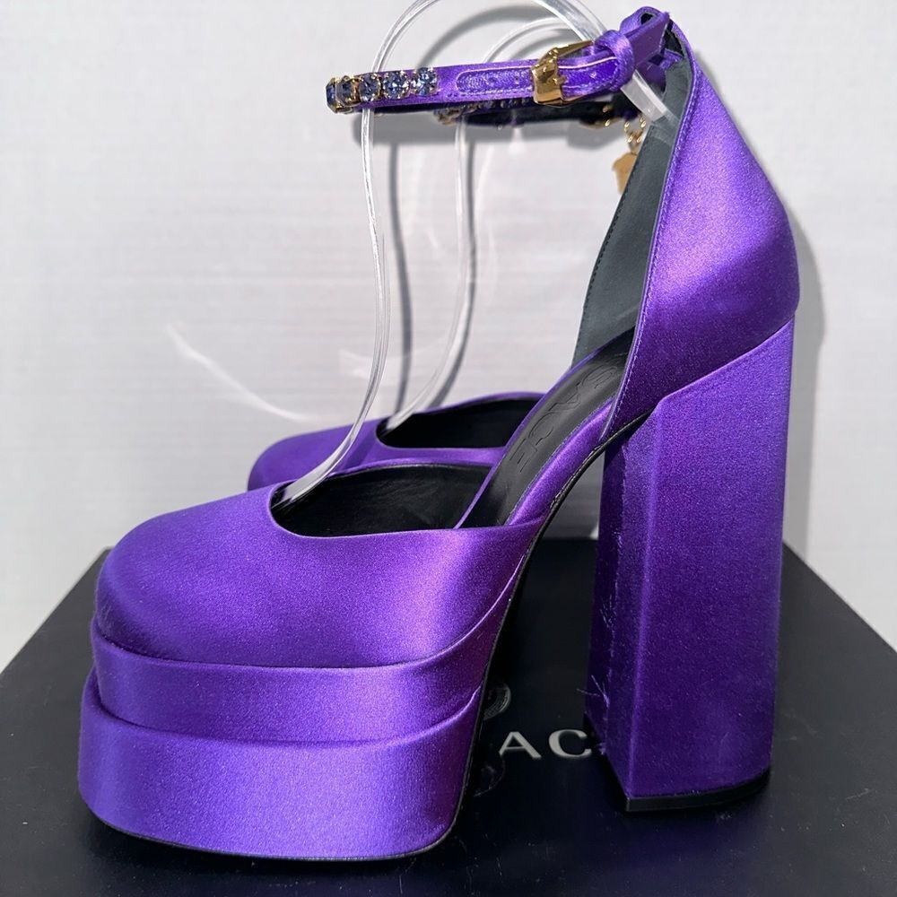 Versace Platform Crystal Sandals - Picture 5 of 10